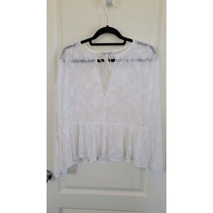 Belle + Sky Sheer Floral Blouse Shirt